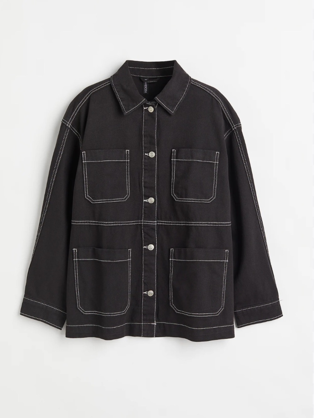 H&M oversized Black Jean Jacket